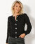 Vest met 'sieraden'-knopen (zwart)