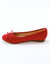 Platte ballerina's van microvezel (donkerrood)