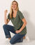 T-shirt uni col rond, coton biologique(**) (bronze)