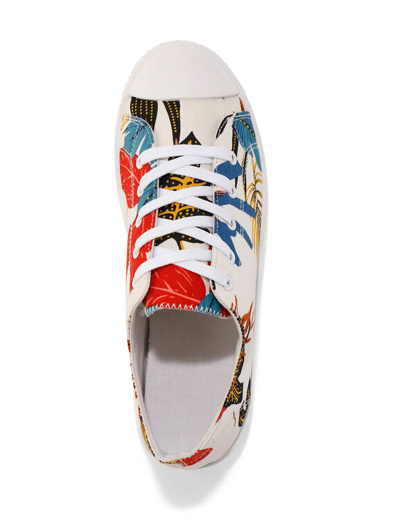 Tennis en toile - imprimé feuillages (multicolore)