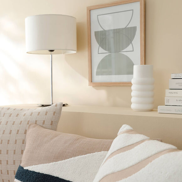 Vase min&eacute;ral c&eacute;ramique blanc (blanc)