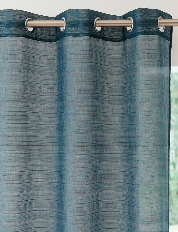 Panneau voile fines rayures (bleu canard)