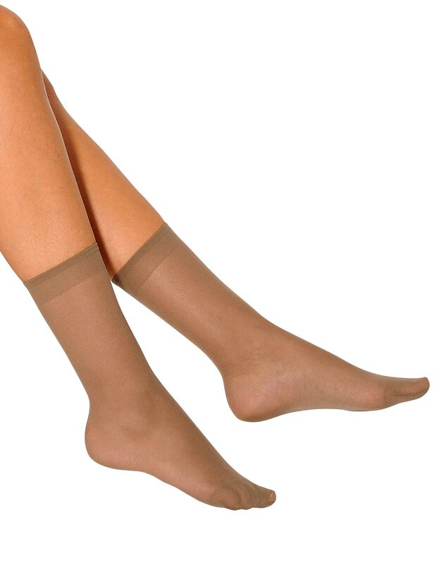 Mi-chaussettes mousse - lot de 10 paires (beige)