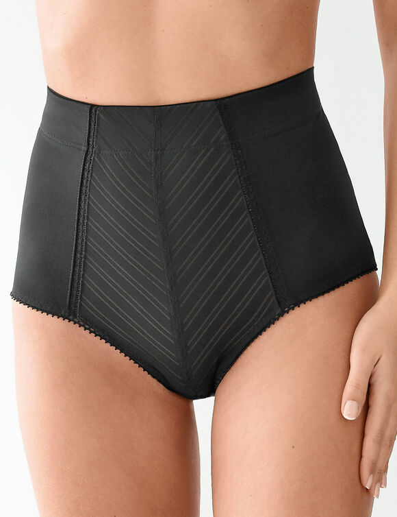 Afslankende gaineslip - intense steun (zwart)