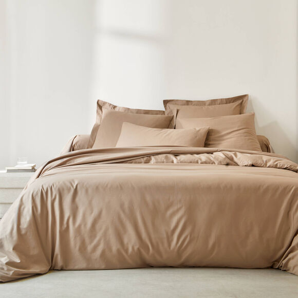 Linge de lit uni polyester-coton Colombine (grège)