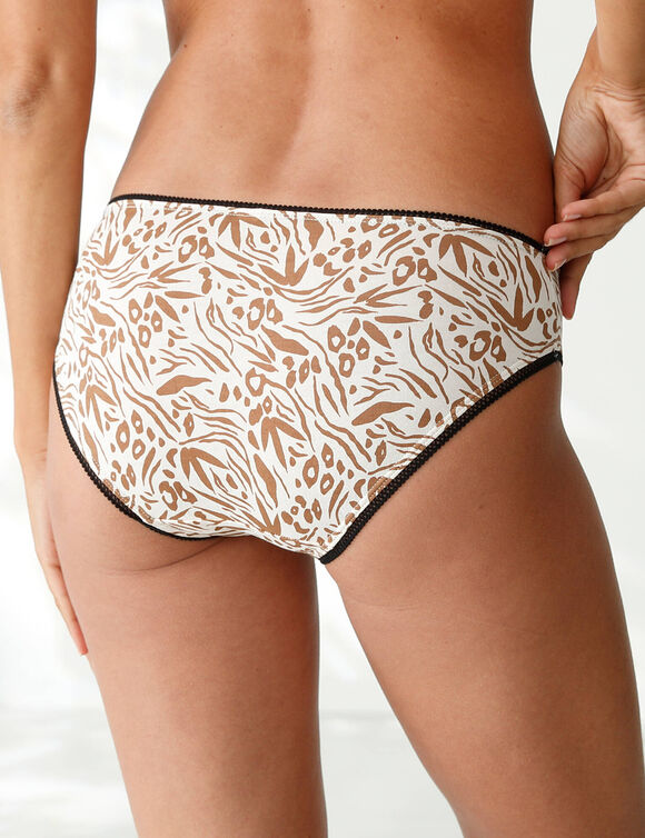 Culotte midi coton imprimé " peau de bête" - lot de 4 (noir / blanc)
