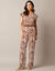 Jumpsuit, bedrukte crepon (karamel / ecru)