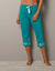 3/4-broek met landelijke print onderaan - katoenjersey (smaragd) 3/4-broek met landelijke print onderaan - katoenjersey (smaragd)