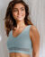 Brassière coton et dentelle (bleu grisé)