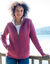 Vest met rits en pluchevoering, 30% wol (violine)