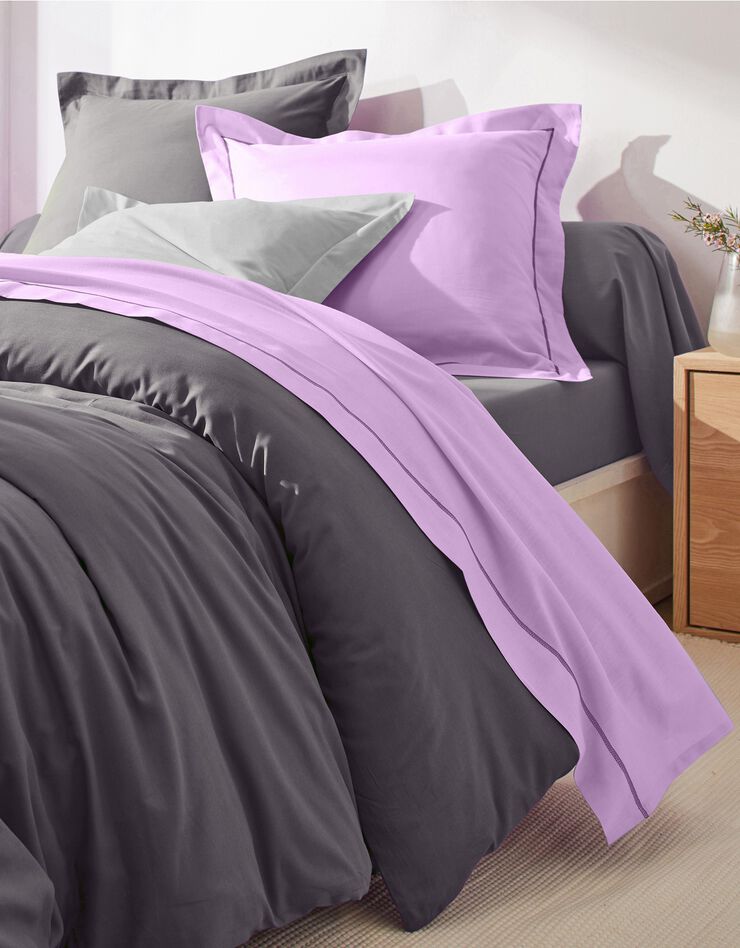 Linge de lit uni polyester-coton Colombine (lavande)