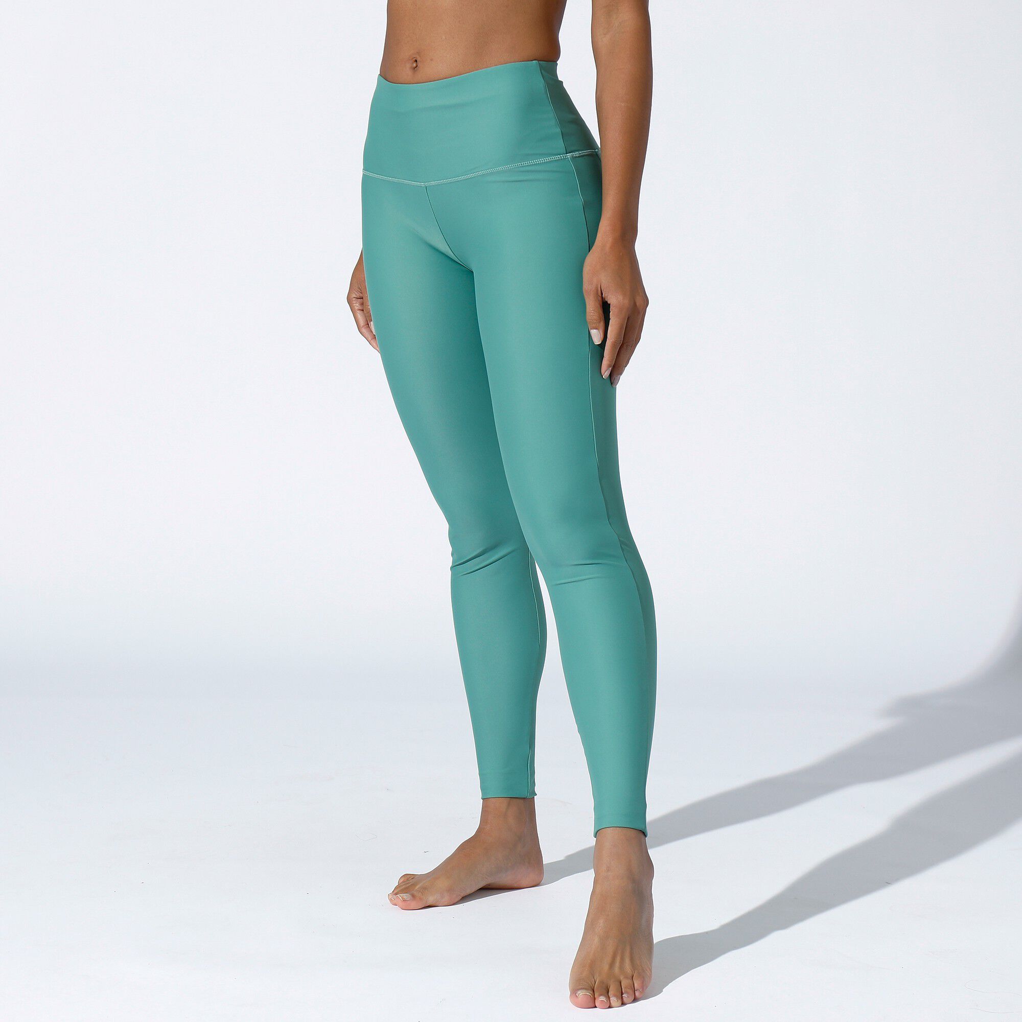 Push up legging met hoge taille grijsgroen Blancheporte