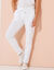 Joggpant in molton met elastische taille (wit)