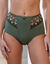 Gaineslip in microvezel en geborduurde tule Caminata (kaki)