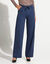 Pantalon droit, maille milano (marine)