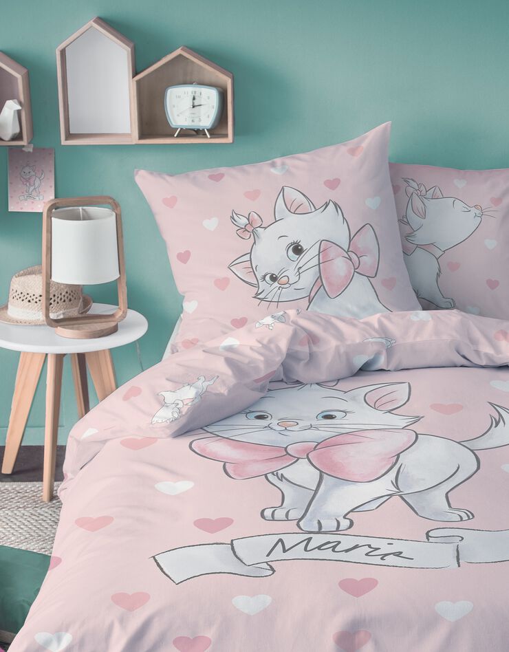 Parure de lit Les Aristochats® - coton (rose / blanc)