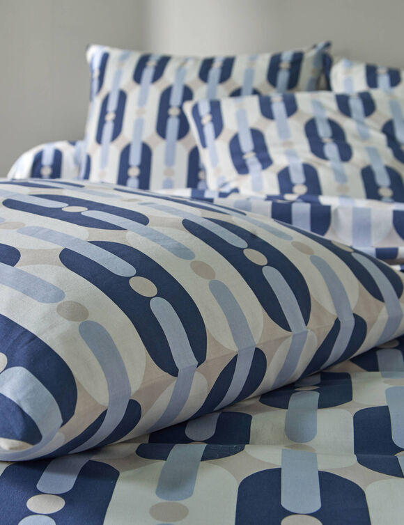 Bedlinnen Palma - katoen (blauw)