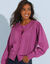 Cardigan met knoopsluiting, ajourtricot (violine)
