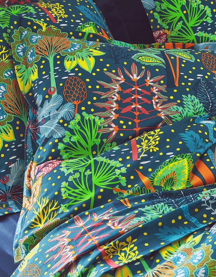 Linge de lit Laureline coton (bleu)