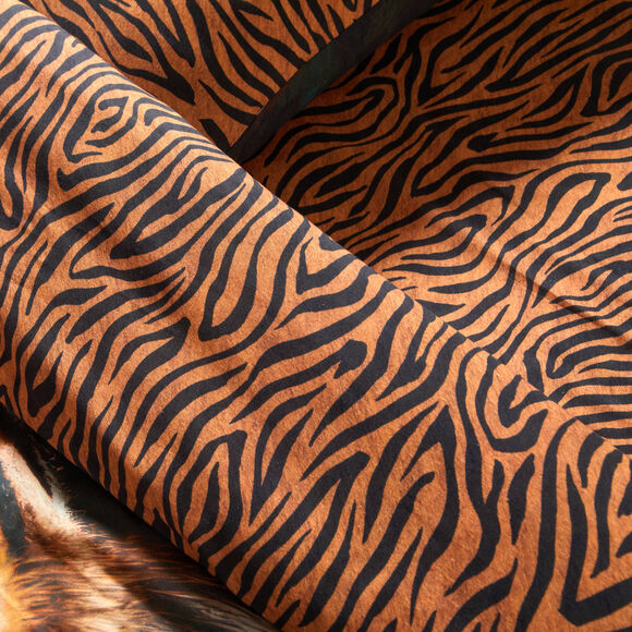 Linge de lit imprimé Matt en coton (noir)