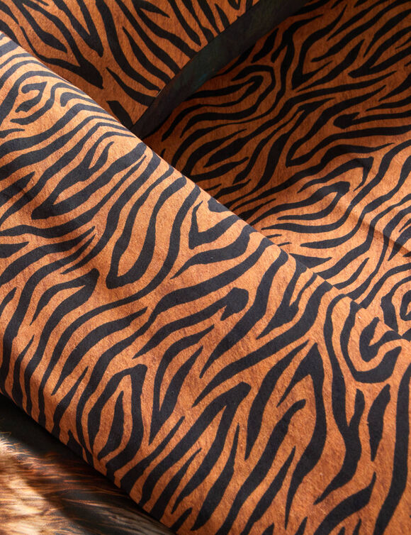 Linge de lit imprimé Matt en coton (zwart)