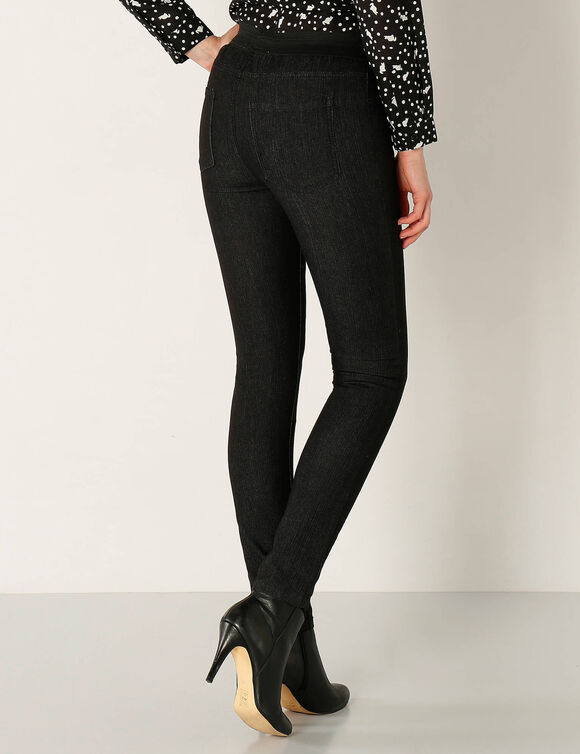Denim-jegging met elastische tailleband &ndash; klein postuur (black)