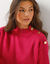 Pull loose, manches longues et larges, maille anglaise (fuchsia)