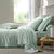 Drap-housse uni flanelle 130g/m&sup2; - bonnet 32 cm (vert amande)