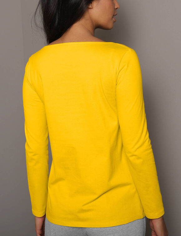 T-shirt de pyjama manches longues imprim&eacute; Estrella  (jaune)