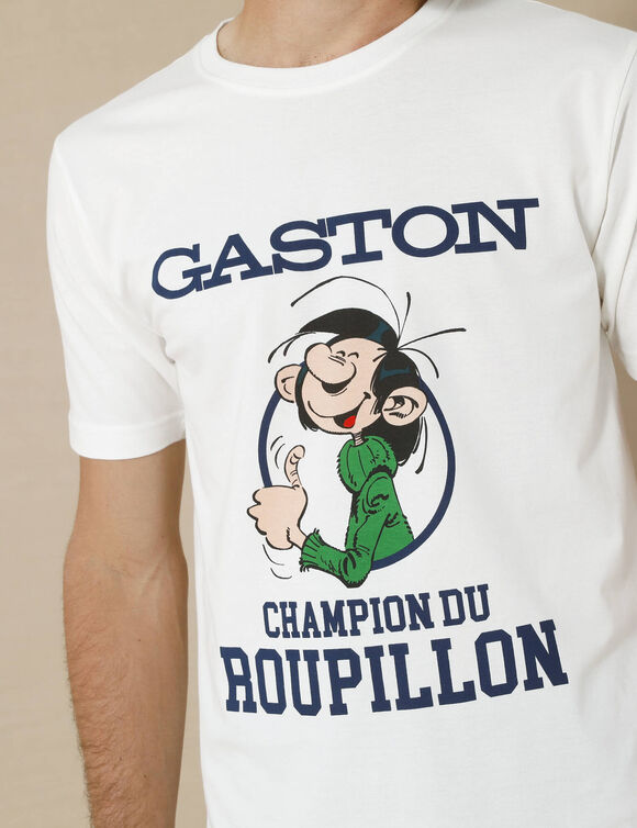 Pyjama met ronde hals, Gaston Lagaffe® (ecru / marine)