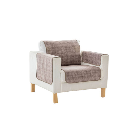 Protège-salon velours antiglisse (taupe)