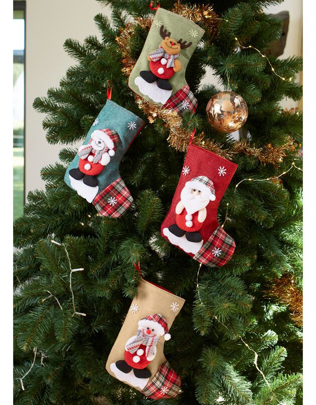 Kerstsokken - set van 4 (geassorteerd)