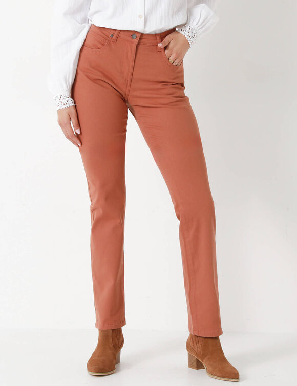 Pantalon sculptant, 5 poches (caramel)