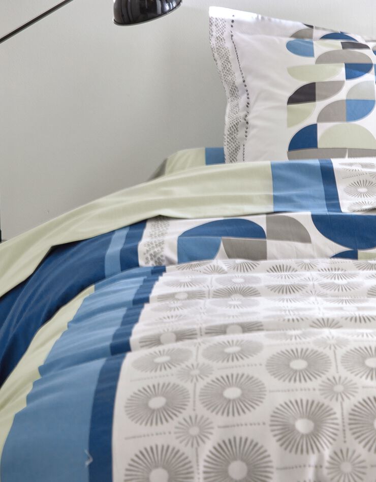 Linge de lit Delirium - coton (gris / bleu)