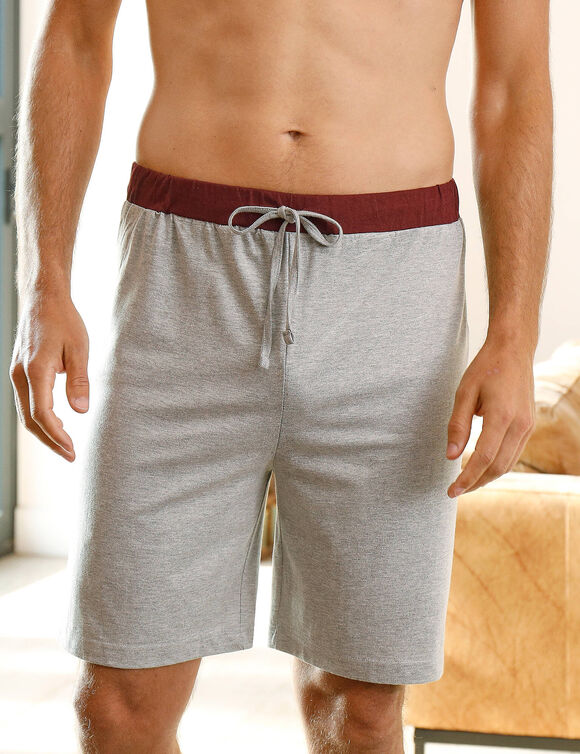 Short pyjama - lot de 2 (gris + bordeaux)