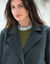 Manteau caban boutonn&eacute; uni (anthracite chin&eacute;)