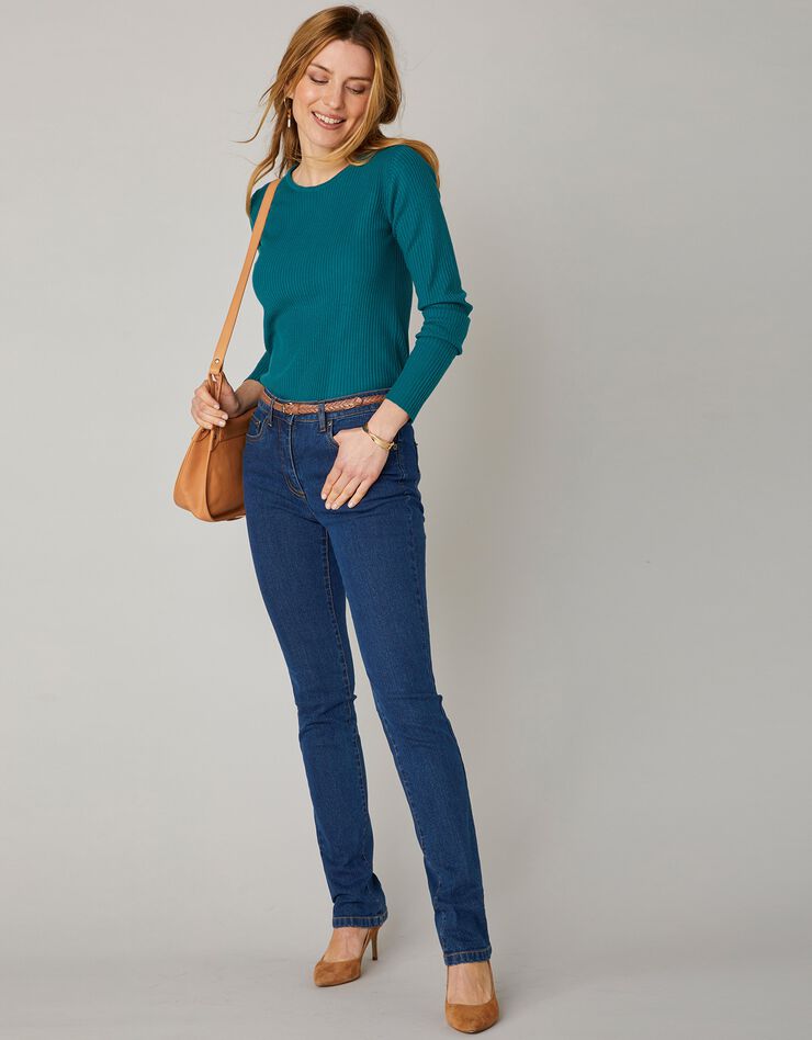 Stretchjeans in recht model - kleine lengte, dark blue Stretchjeans in recht model - kleine lengte, dark blue, hi-res image number 0