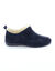 Gevoerde pantoffels, suedine (blauw)