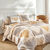 Linge de lit Lovely en coton imprimé coeurs (beige / caramel)