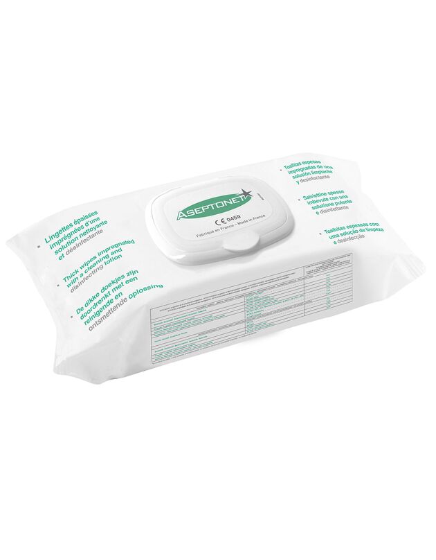 Desinfecterende en antibacteriële doekjes Aseptonet® - door van 100 (uniek)