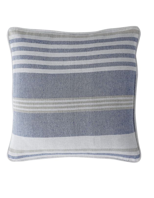Housse coussin multicolore coton tissage artisanal - lot de 2 (bleu)