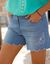 Short in jeans met broderie anglaise (bleached)