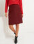 Jupe trapèze courte en tweed, carreaux bicolores (noir / rouge)