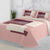 Gematelasseerde bedsprei met print C&acirc;line (roze)