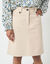 Rok in ribvelours met A-lijn (grijsbeige)