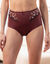 Gainette microfibre tulle brodé Caminata (chocolat)