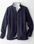 Vest met rits en kabelmotieven, gevoerd met pluchetricot (marine)