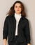 Veste boutonnée, maille milano (noir)
