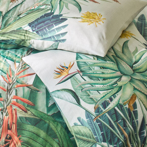 Couvre-lit matelass&eacute; Tropical (vert)