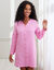 Chemise de nuit gaze de coton (rose)